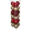 Pp No Name Déco de sapin Lot de 18 Boules de Noël D 3 cm - Rouge et Or