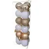 Atmosphera Déco de sapin Lot de 18 Boules de Noël  D 3 cm - Or et Blanc
