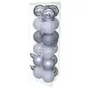 Feeric Lights & Christmas Déco de sapin Lot de 18 Boules de Noël  D 3 cm - Argent et Blanc