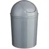 FIVE Poubelle de salle de bain 7L avec couvercle à bascule - Gris