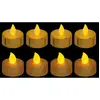 FEERIC LIGHT & CHRISTMAS Lot de 8 bougies LED chauffe-plats - pailletées et métallisées - Or
