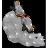 FÉÉRIC LIGHTS AND CHRISTMAS Déco lumineuse Ours et Pingouin 80 LED Blanc 8 jeux de lumière L 54 cm