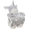 Peluche Licorne et son 1 plaid imprimé étoile