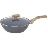 Secret de Gourmet Sauteuse en aluminium - D. 24 cm - Effet pierre grise