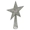 Paris Prix - Cimier Déco Avec Paillettes étoile 38cm Argent