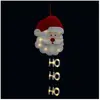 Fééric Lights and Christmas® Décoration de Noël Père Noël Lumineux à suspendre H 50 cm
