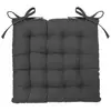 Galette de chaise gris ardoise 38x38cm - Atmosphera créateur d'intérieur