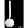 Anders Boules de Noël en polyfoam - FEERIC LIGHTS & CHRISTMAS - 10 pailletées - Ø 6 cm - Blanc