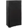 FITTEK Armoire en tissu modulable avec 3 penderies et 5 étagères - Noir
