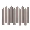 Paris Prix Comptoir de la Bougie - Lot de 10 Bougies Bâton Basic 16cm Taupe