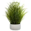 Atmosphera - Herbes folles artificielles - pot en ciment - H40 cm