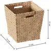 FIVE Panier de rangement rectangulaire en jonc de mer avec poignées intégrées