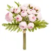 ATMOSPHERA Bouquet de Fleurs artificielles 18 mini Camélias Rose D. 17 x H. 26 cm