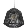Atmosphera - Suspension luminaire effet corde Ethnik - H. 90 cm - Noir
