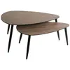 Atmosphera Lot De 2 Tables À Café Gigognes En Bois Foncé