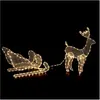 FEERIC LIGHTS & CHRISTMAS Décoration Lumineuse "Traineau Renne" 154cm Blanc Chaud