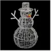 FEERIC LIGHTS & CHRISTMAS Déco lumineuse Bonhomme de neige en 3D 100 LED Blanc H 60 cm