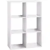 AC-DÉCO Atmosphera - Etagère 6 Cases Mix - P. 32 cm x H. 100,5 cm - Blanc - Mix