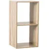 AC-DÉCO Atmosphera Etagère 2 Cases Mix - P. 34,5 Cm X H. 67,5 Cm - Beige