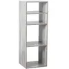 AC-DÉCO Atmosphera Etagère Rectangulaire 4 Cases Mix - H. 100,5 Cm - Gris