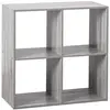 AC-DÉCO Atmosphera - Etagère 4 Cases Mix - P. 32 cm x H. 67,5 cm - Gris - Mix