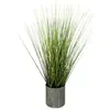 Herbe artificielle pot en métal H45cm Atmosphera Créateur D'intérieur