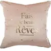 Coussin enfant - ATMOSPHERA - Rêves - Rose - 40x40 cm - Déhoussable