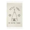 Pp No Name Tapis Déco à Franges Tribu 60x90cm Beige