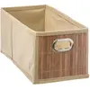 FIVE Boîte de rangement profonde en bambou et tissu Mix'n modul - Beige TU