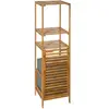 5five - étagère colonne avec panier à linge "mix n modul" bambou