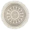 Atmosphera Créateur D'intérieur - Tapis Etnik noir et blanc D120cm