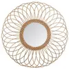 Atmosphera Créateur d'intérieur - Miroir en Rotin Rosace 58cm Beige