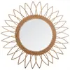 Atmosphera Créateur d'intérieur - Miroir en Rotin Pointe 50cm Beige