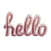 AC-Deco Ballon en forme hello - L 40 x l 22,5 cm - Rose