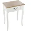 AC-DÉCO Table de chevet - Chrysa - L 47 x l 30 x H 65 cm - Blanc