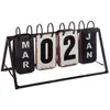 Atmosphera - Calendrier "Vintage" - métal - noir et blanc - 27x15 cm