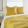 PARURE LIT 2 P. TRESSES DESSUS LIT 2 TAIES OCRE ATMOSPHERA - Jaune