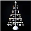 FEERIC LIGHTS & CHRISTMAS Sapin en Métal Lumineux à LED avec décoration H 45 cm