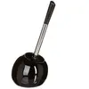 EMINZA Brosse WC avec support en céramique Noir brillant