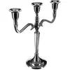 Bougeoir Marso métal argent H27cm - Atmosphera créateur d'intérieur