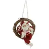 ATMOSPHERA Couronne de Noël "Père Noël" 39cm Rouge