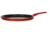 AC-DÉCO Poêle à crêpes - FIVE - 28 cm - Aluminium - Rouge - Compatible tous feux
