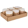 Atmosphera Créateur D'intérieur - Bougie rustique Olia blanc 220g