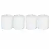 Atmosphera Comptoir de la Bougie - Lot de 4 Bougies Votives Rustic 4,5cm Blanc