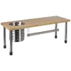 SECRET DE GOURMET - Etagère Porte Ustensile & Essuie Tout Bambou 55cm Naturel