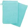 Atmosphera Lot de 2 gants de toilette en coton - 15 x 21 cm - Bleu Turquoise
