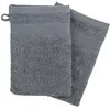Atmosphera Lot de 2 gants de toilette en coton - 15 x 21 cm - Gris