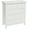 JJA Chiffonnier Charme blanc 5 tiroirs - Atmosphera créateur d'intérieur