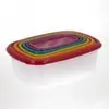 Aucune Lot de 6 boîtes carrées - Multicolore