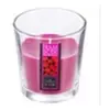 Bougie parfumée - Atmosphera - Framboise - 90g - Fuchsia - Verre - Intérieur